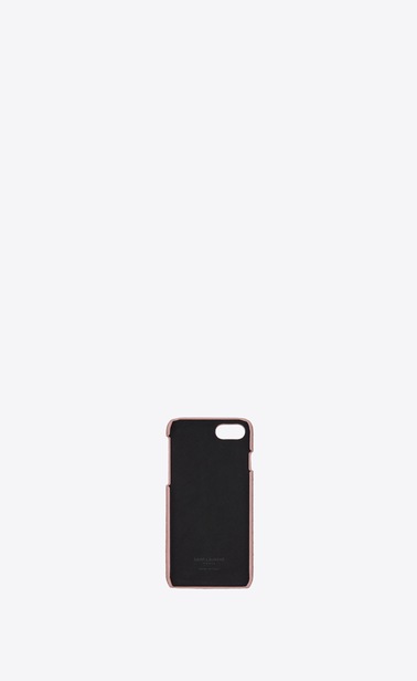 Custodia per iPhone 8 in pelle stampata lucida rosa tenue